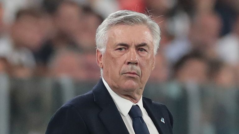 Napoli coach Carlo Ancelotti has been linked with the vacant position