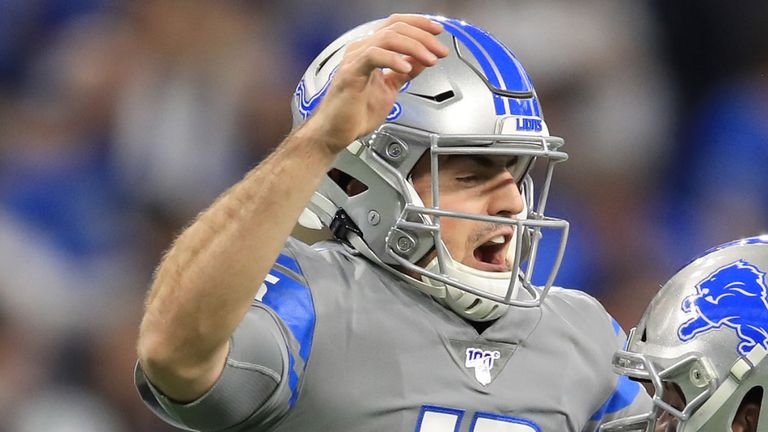 David Blough celebrates his first career NFL touchdown pass on his first-ever completion