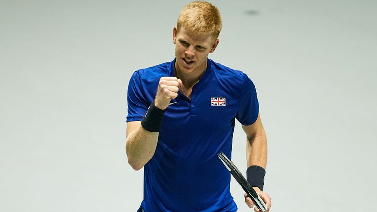 Edmund celebrates his impressive quarter-final win against Philipp Kohlschreiber