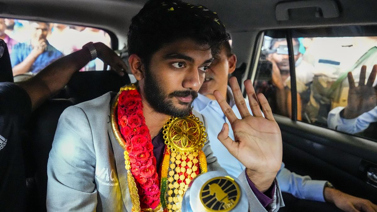 Champion Gukesh arrives in Chennai, LIVE Updates – The Headlines