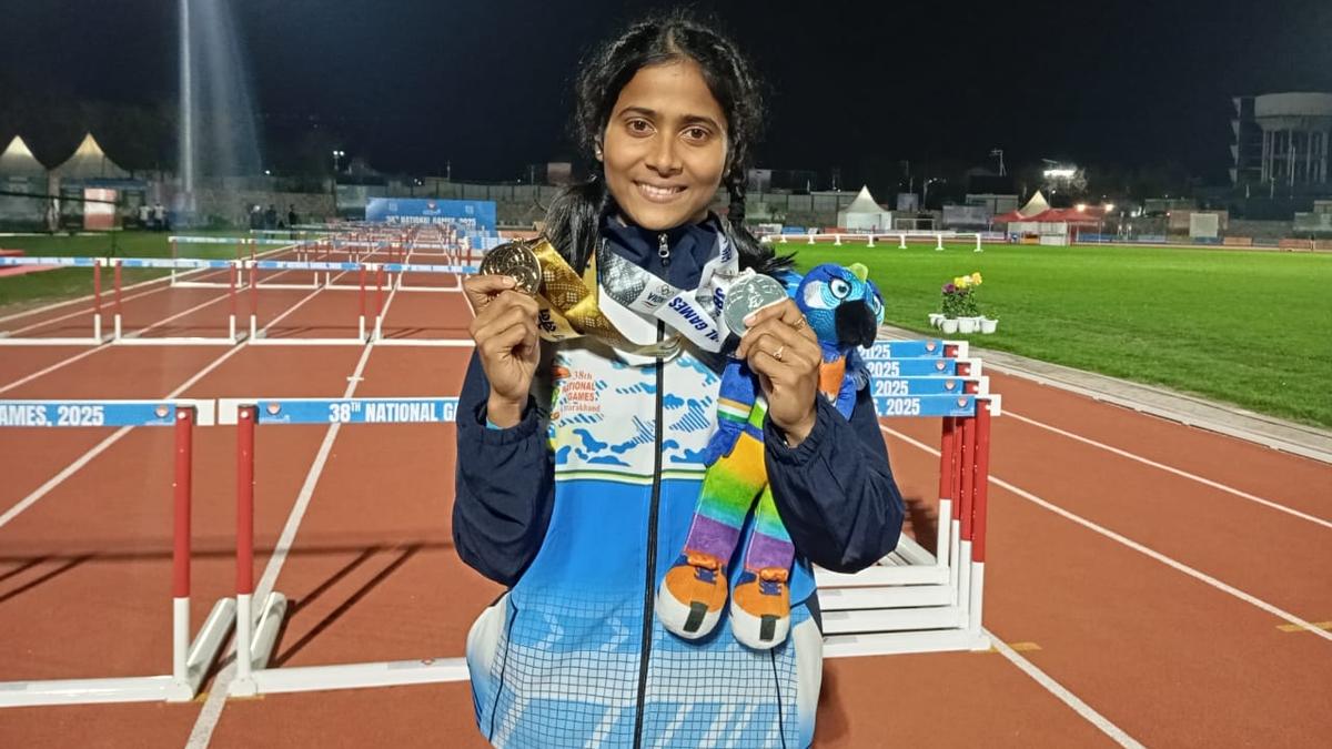 Hurdles PB and jumps gold — all in a day’s work for Moumita at National Games 2025 – The Headlines