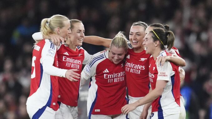 Women’s Champions League: Arsenal stuns Madrid, Lyon thrashes Bayern in quarters