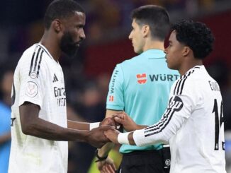 Rudiger gets red card for throwing object at referee in Barcelona vs Real Madrid Copa del Rey final – The Headlines