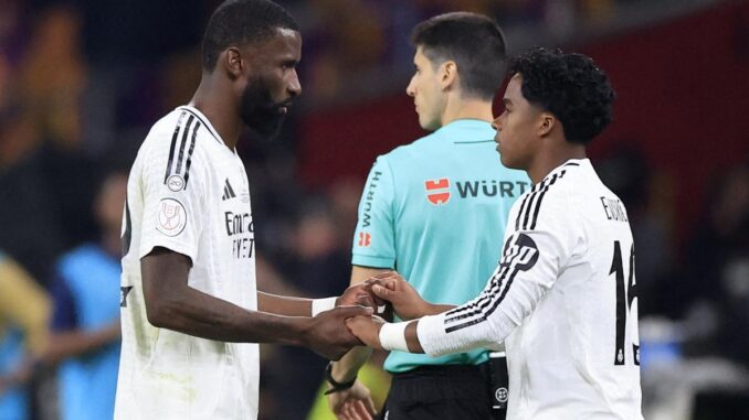 Rudiger gets red card for throwing object at referee in Barcelona vs Real Madrid Copa del Rey final