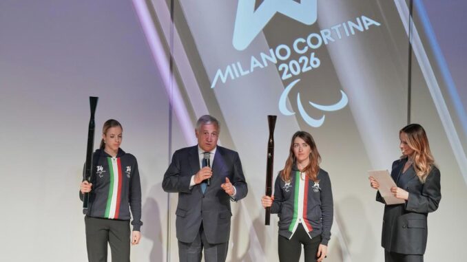 Winter Olympics torch unveiled in joint ceremony in Milan and Osaka